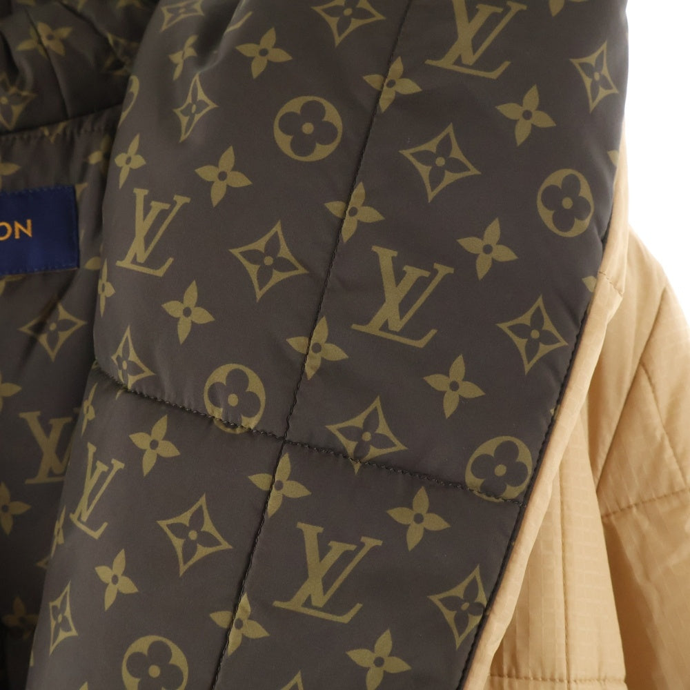 LOUIS VUITTON(ルイヴィトン) ベルト付モノグラムフーデッドダウンジャケット ブルゾン ベージュ/ブラウン RW222W E54 FNOW29 レディース