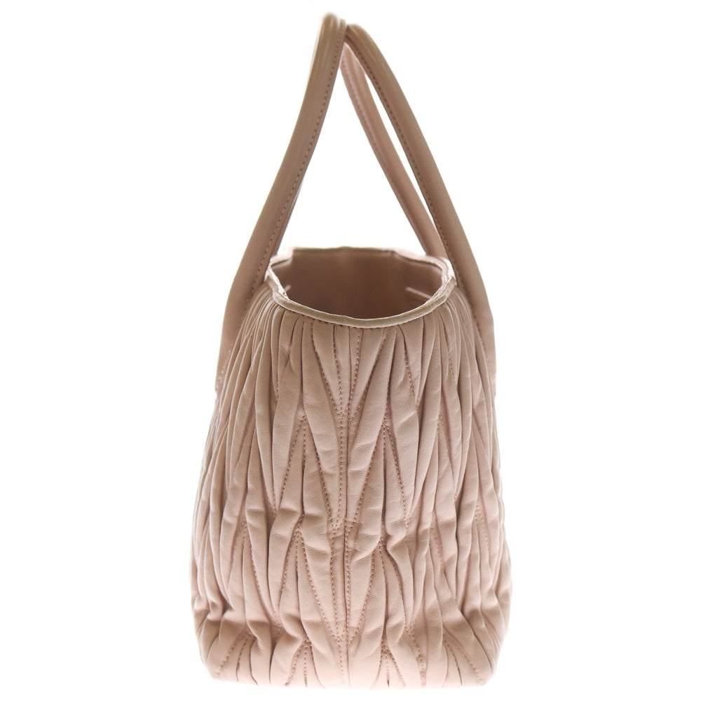 miumiu(ミュウミュウ) マテラッセ 2Wayハンドバック ショルダーバッグ ピンク レザー 5BG163 ゴールド金具