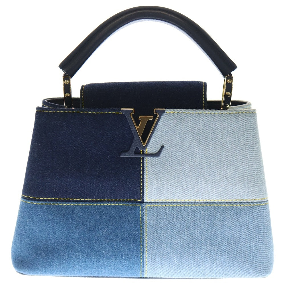 LOUIS VUITTON(ルイヴィトン) LV カプシーヌBB 2WAY デニムパッチワークハンドバッグ ショルダーバッグ ブルー M59430