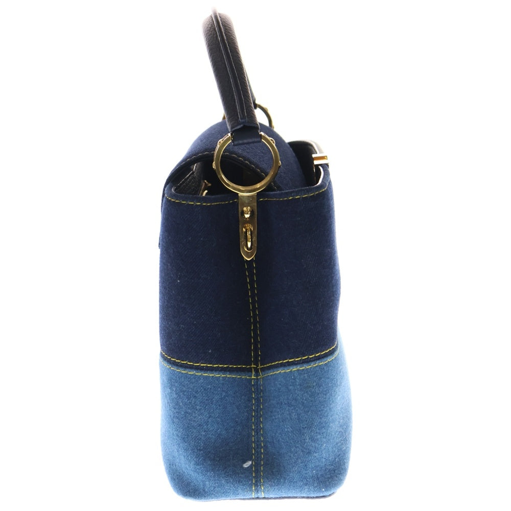 LOUIS VUITTON(ルイヴィトン) LV カプシーヌBB 2WAY デニムパッチワークハンドバッグ ショルダーバッグ ブルー M59430