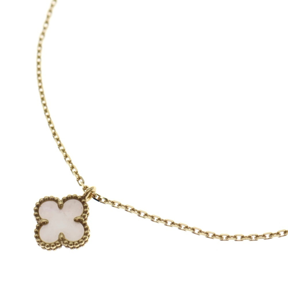 Van Cleef & Arpels(ヴァンクリーフアンドアーペル) スウィートアルハンブラ マザーオブパール ネックレス Au750 K18 YG イエローゴールド ペンダント