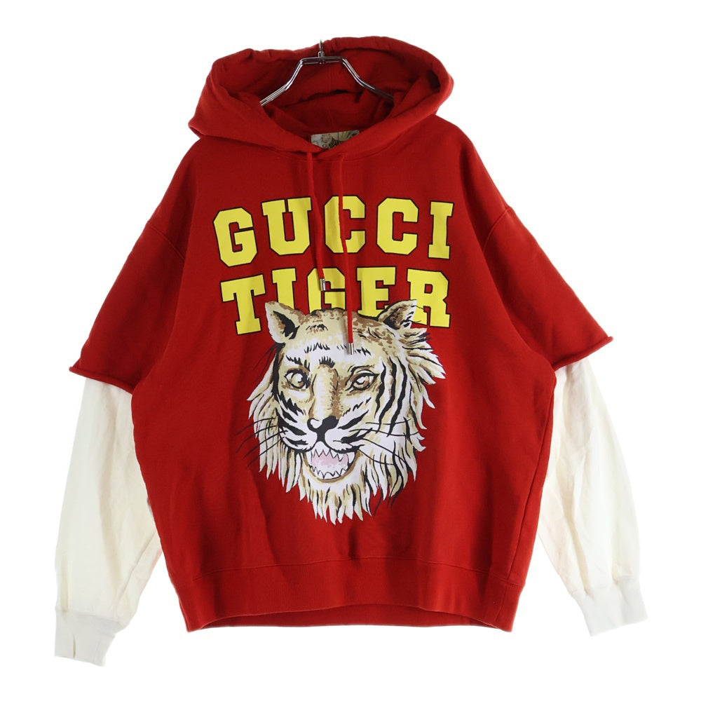 GUCCI(グッチ) タイガー ロゴ グラフィックプリント レイヤード