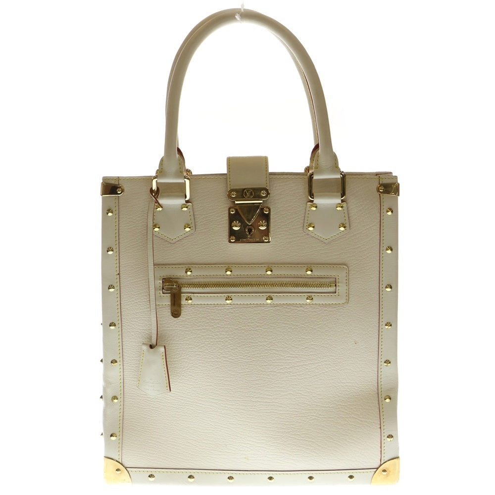 LOUIS VUITTON(ルイヴィトン) スハリ アンプレヴィジーブ スタッズ トートバッグ ハンドバッグ ホワイト レザー M91819 ゴールド金具