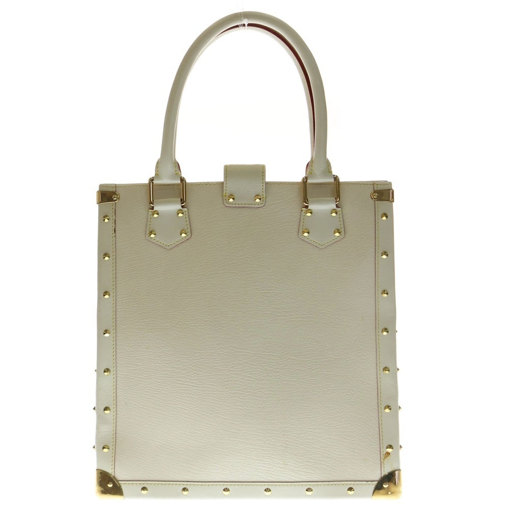 LOUIS VUITTON(ルイヴィトン) スハリ アンプレヴィジーブ スタッズ トートバッグ ハンドバッグ ホワイト レザー M91819 ゴールド金具