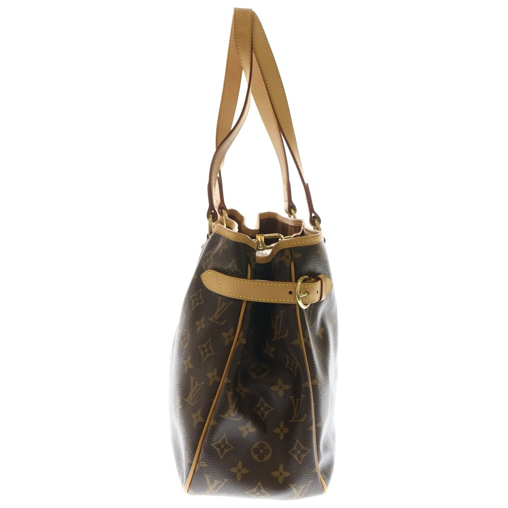 LOUIS VUITTON(ルイヴィトン) モノグラム バティニョールオリゾンタル レザーハンドバッグ ブラウン M51154 レディース