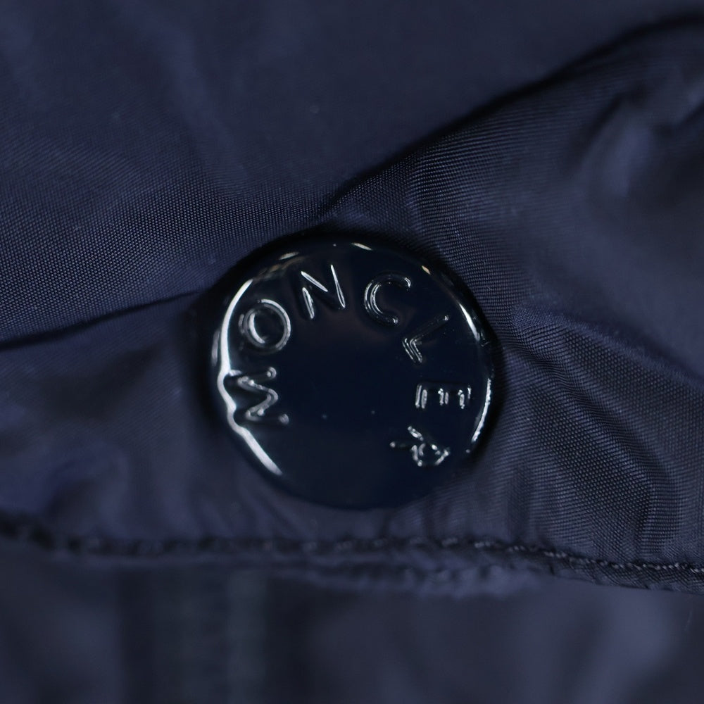 MONCLER(モンクレール) 20AW AGOT アゴット ワッペンロゴ フーデッド ジップアップ ダウン ロング ジャケット コート ネイビー レディース F20931D50700 C0068