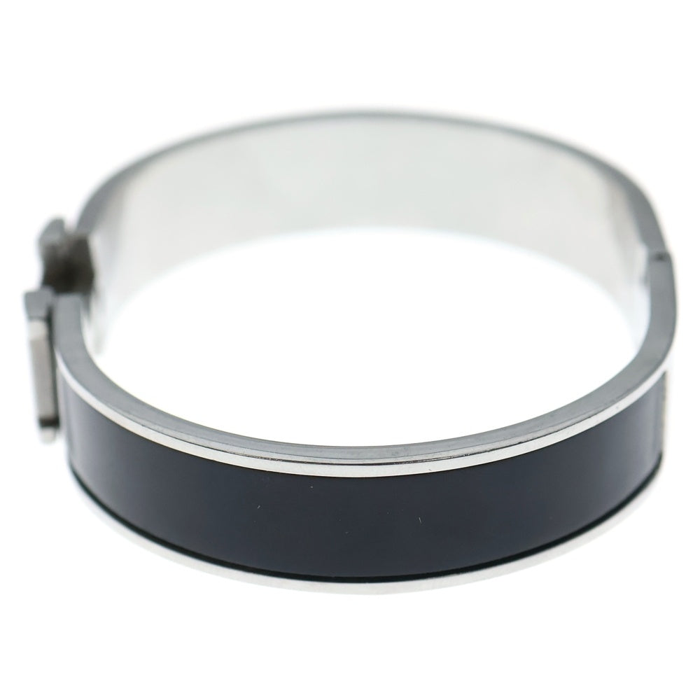 HERMES(エルメス) クリッククラックPM ブレスレット バングル ブラック×シルバー レディース