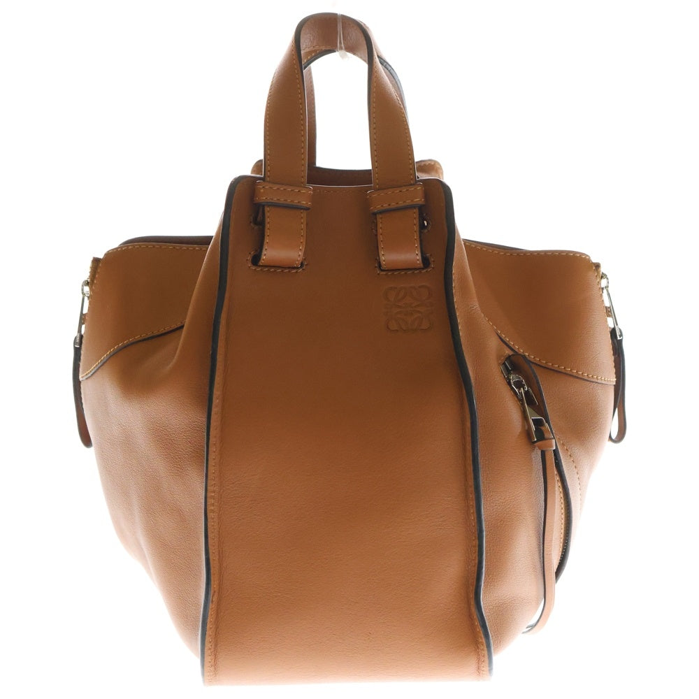 【中古】ロエベ LOEWE ハンモック スモール レザー ショルダーバッグ ハンドバッグ 茶 ブラウン メンズ LOEWE(ロエベ) ハンモックショルダーバッグ ハンドバッグ レザー