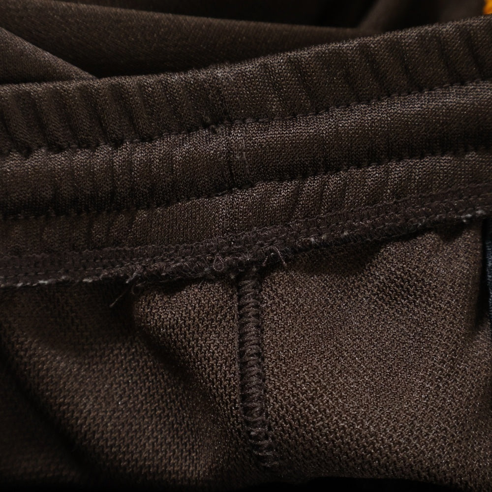 Needles(ニードルス) ×EMPTY R__M TRACK PANT エンプティルーム ロゴ刺繍 サイドライン スウェット トラックパンツ ブラウン/オレンジ KP323