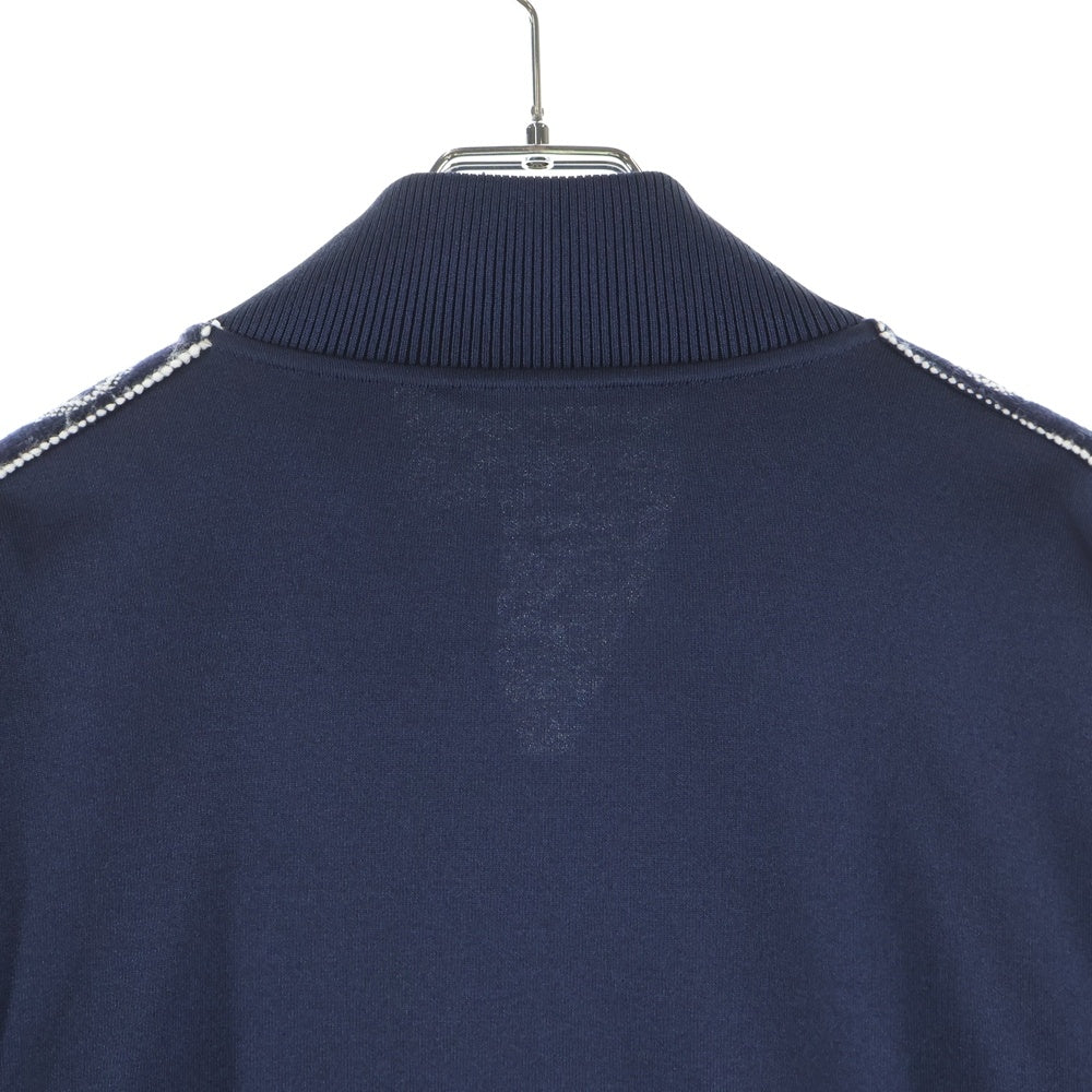 LOUIS VUITTON(ルイヴィトン) 24SS LVフラワーバンド エンブロイダード シグネチャー ロゴ刺繍 ジップアップ トラックジャケット ネイビー RM241MQ ZSC HQY45W