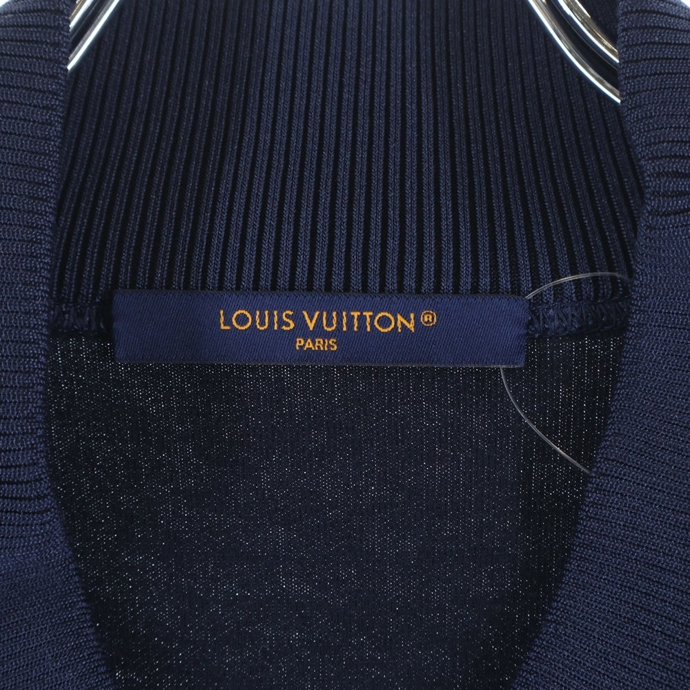 LOUIS VUITTON(ルイヴィトン) 24SS LVフラワーバンド エンブロイダード シグネチャー ロゴ刺繍 ジップアップ トラックジャケット ネイビー RM241MQ ZSC HQY45W