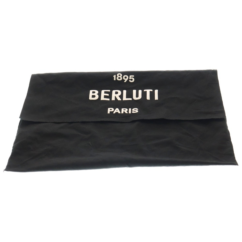 Berluti(ベルルッティ) トゥジュール ミニ カリグラフィ スクリットレザー トートバッグ シルバー金具 ブラック/ブラウン レディース