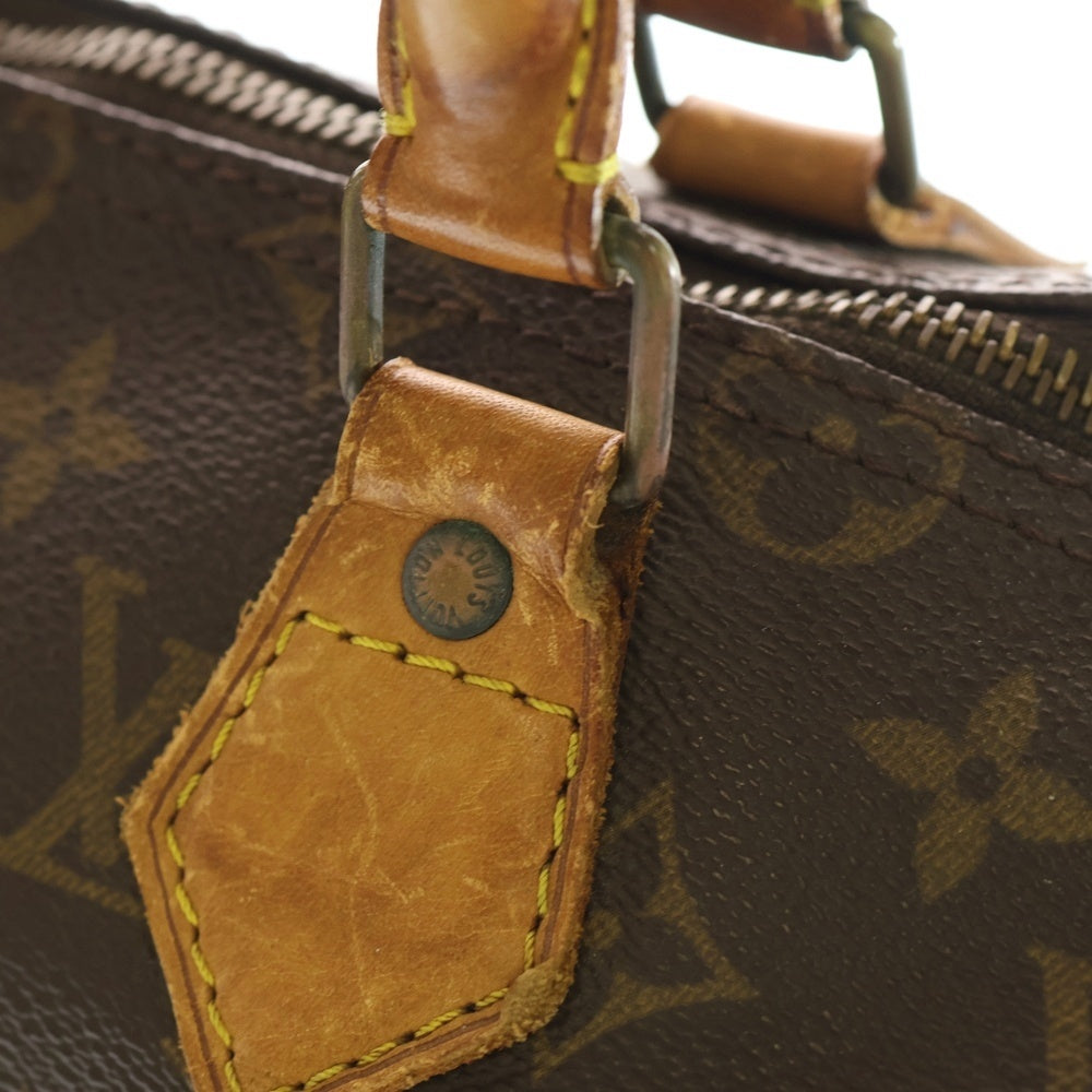 LOUIS VUITTON(ルイヴィトン) モノグラム スピーディ35 ボストンバッグ ハンドバッグ ブラウン レザー×PVC M41524 ゴールド金具 レディース