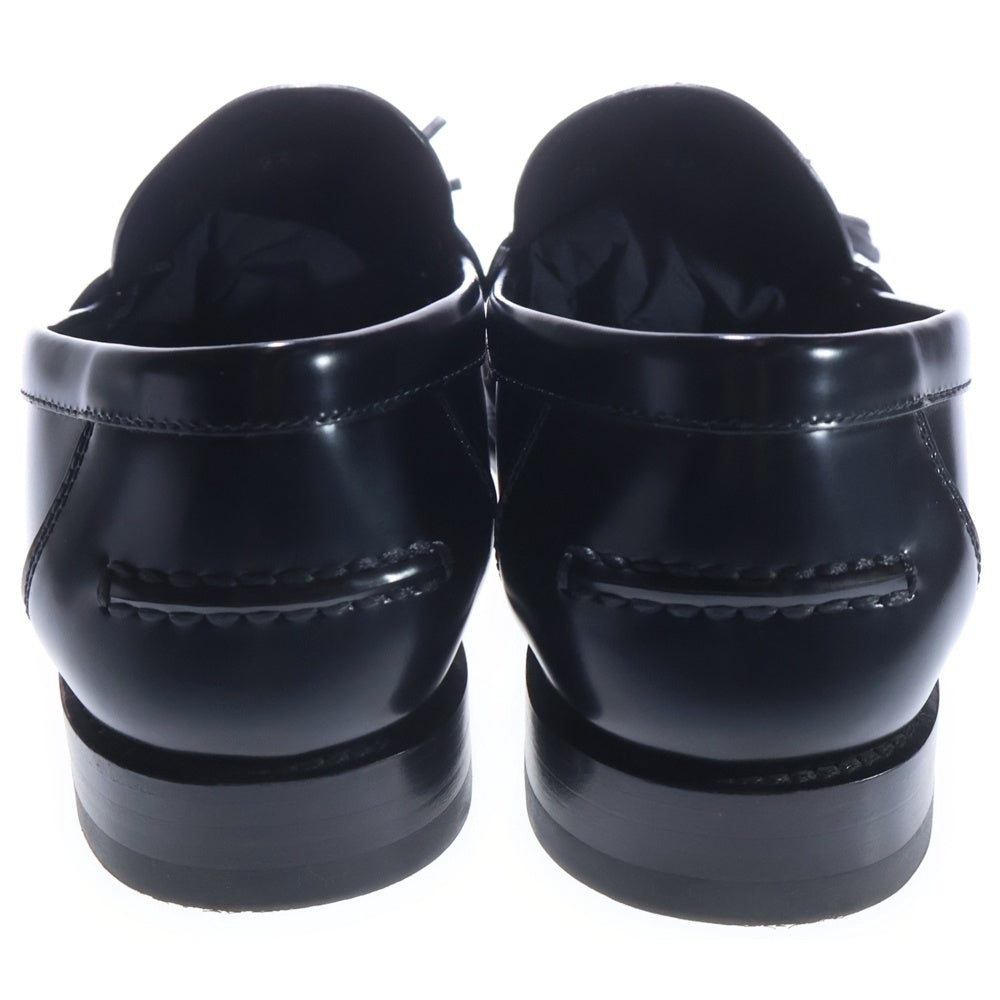 Christian Dior(クリスチャンディオール) D-ACADEMY アカデミー タッセル ギャザー ブラッシュドカーフスキン レザー ローカットシューズ ローファー ブラック レディース KDB819ACA90040