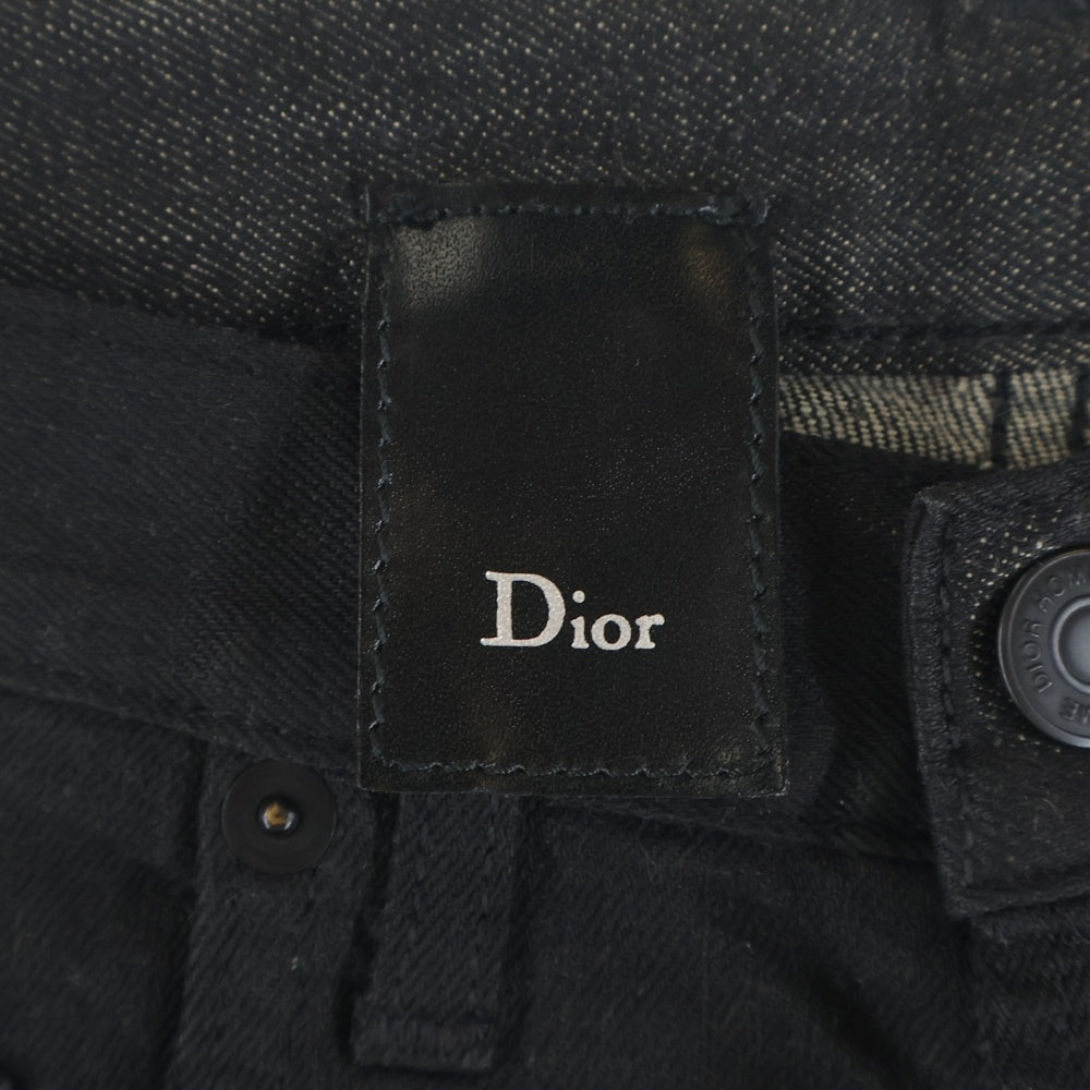 DIOR(ディオール) 08AW コーティング ストレッチ スリムスキニー デニムパンツ ブラック 8H3111080894