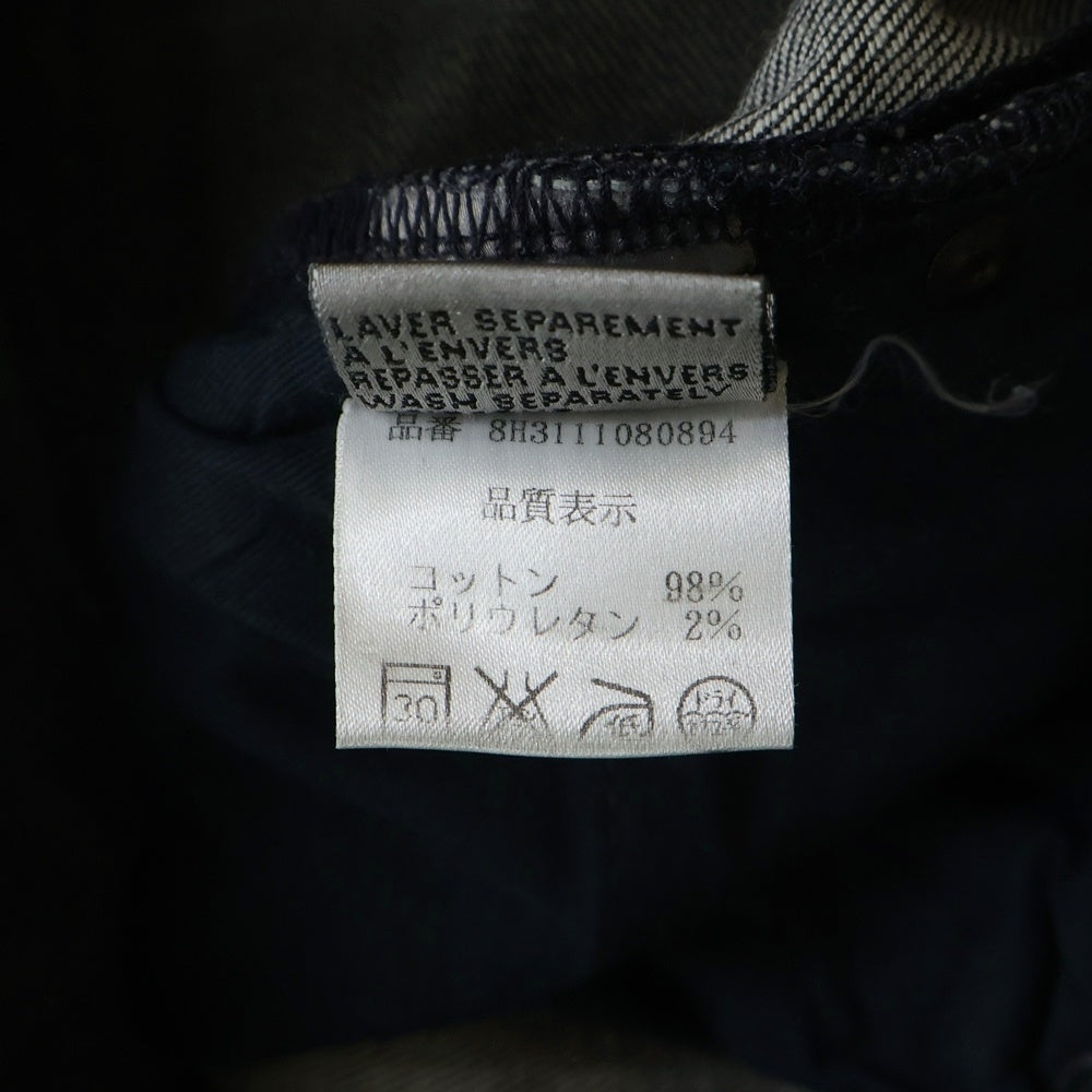 DIOR(ディオール) 08AW コーティング ストレッチ スリムスキニー デニムパンツ ブラック 8H3111080894