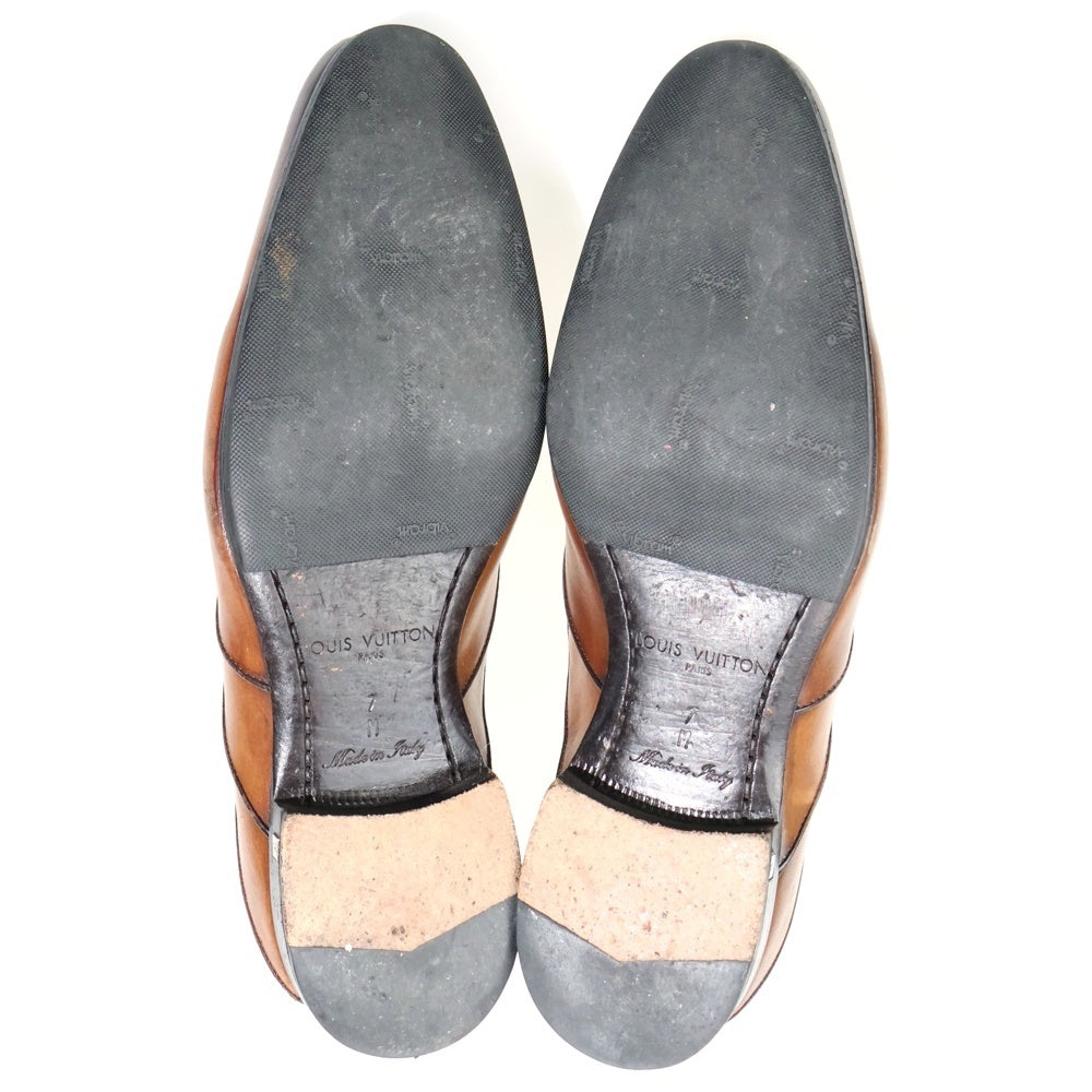 LOUIS VUITTON(ルイヴィトン) プレーントゥ レースアップ レザー ドレス ビジネス シューズ ブラウン MT0120