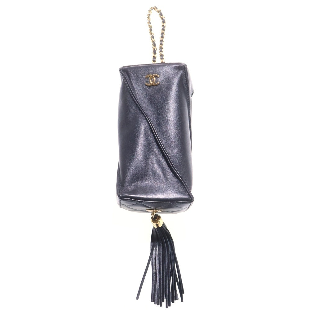 CHANEL(シャネル) ラムスキン フリンジ クラッチバッグ セカンドバッグ