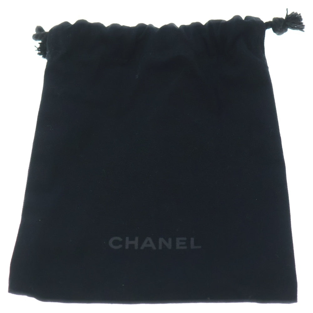 CHANEL(シャネル) ココマーク ラウンドチェーン ラインストーン ピアス ゴールド×ブラック レディース