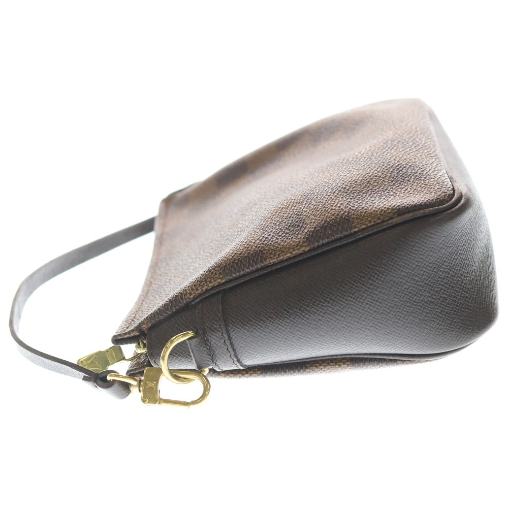 LOUIS VUITTON(ルイヴィトン) ダミエ トゥルース・メイクアップ ミニバッグ ハンドバッグ ポーチ ケース 収納 ブラウン レザー×PVC N51982 ゴールド金具 レディース