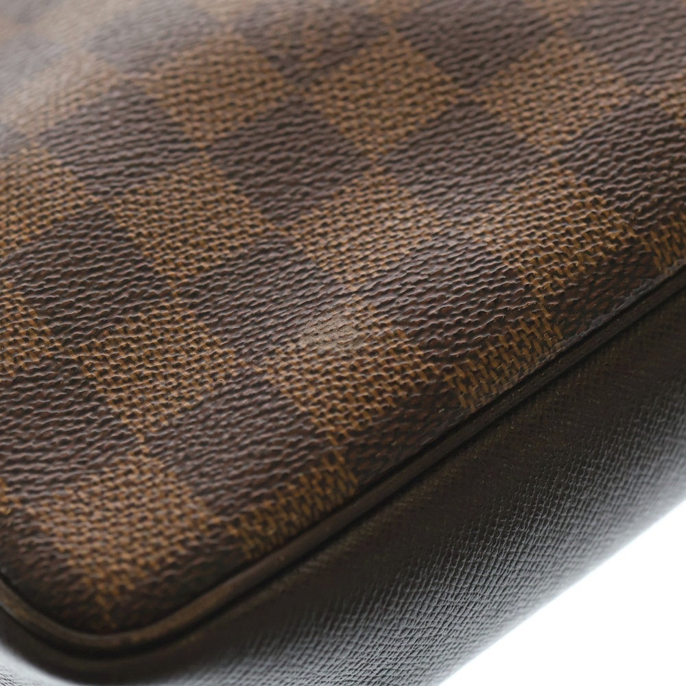LOUIS VUITTON(ルイヴィトン) ダミエ トゥルース・メイクアップ ミニバッグ ハンドバッグ ポーチ ケース 収納 ブラウン レザー×PVC N51982 ゴールド金具 レディース