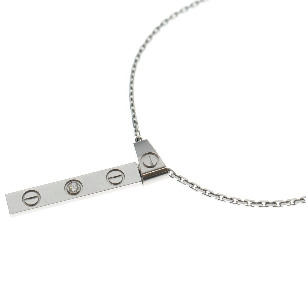 Cartier(カルティエ) Loveラブ Yシェイプ プレート ネックレス K18WG ホワイトゴールド レディース