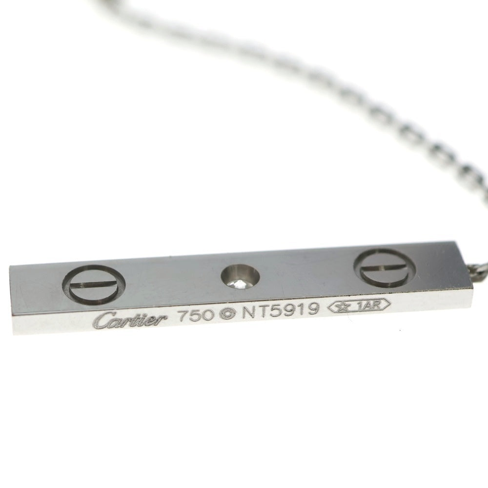 Cartier(カルティエ) Loveラブ Yシェイプ プレート ネックレス K18WG ホワイトゴールド レディース
