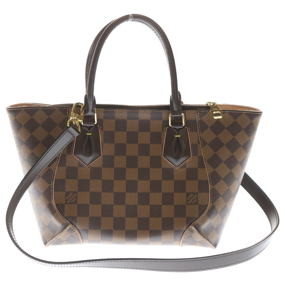 LOUIS VUITTON(ルイヴィトン) ダミエ カイサ トートPM 2WAYバッグ ハンドバッグ ショルダーバッグ ブラウン×ピンク レザー×PVC N41554 ゴールド金具 レディース