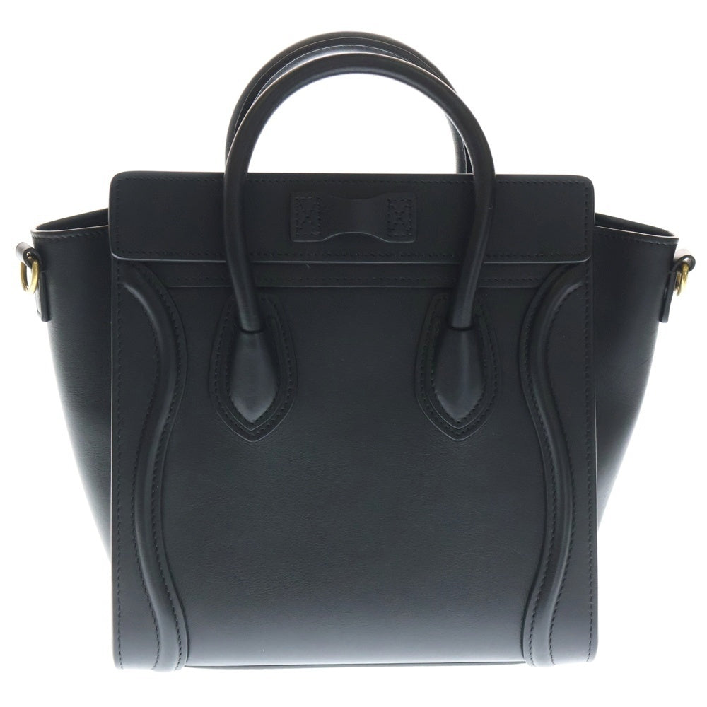 CELINE(セリーヌ) ラゲージ ナノショッパー ハンドバッグ レザー ブラック