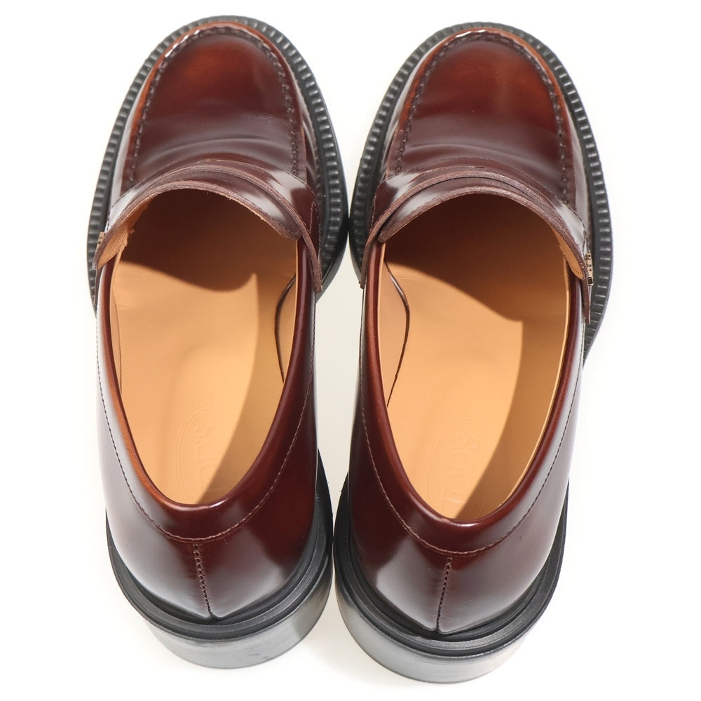 TOD'S(トッズ) ローファー パンプス カーフスキン ブラウン レディース