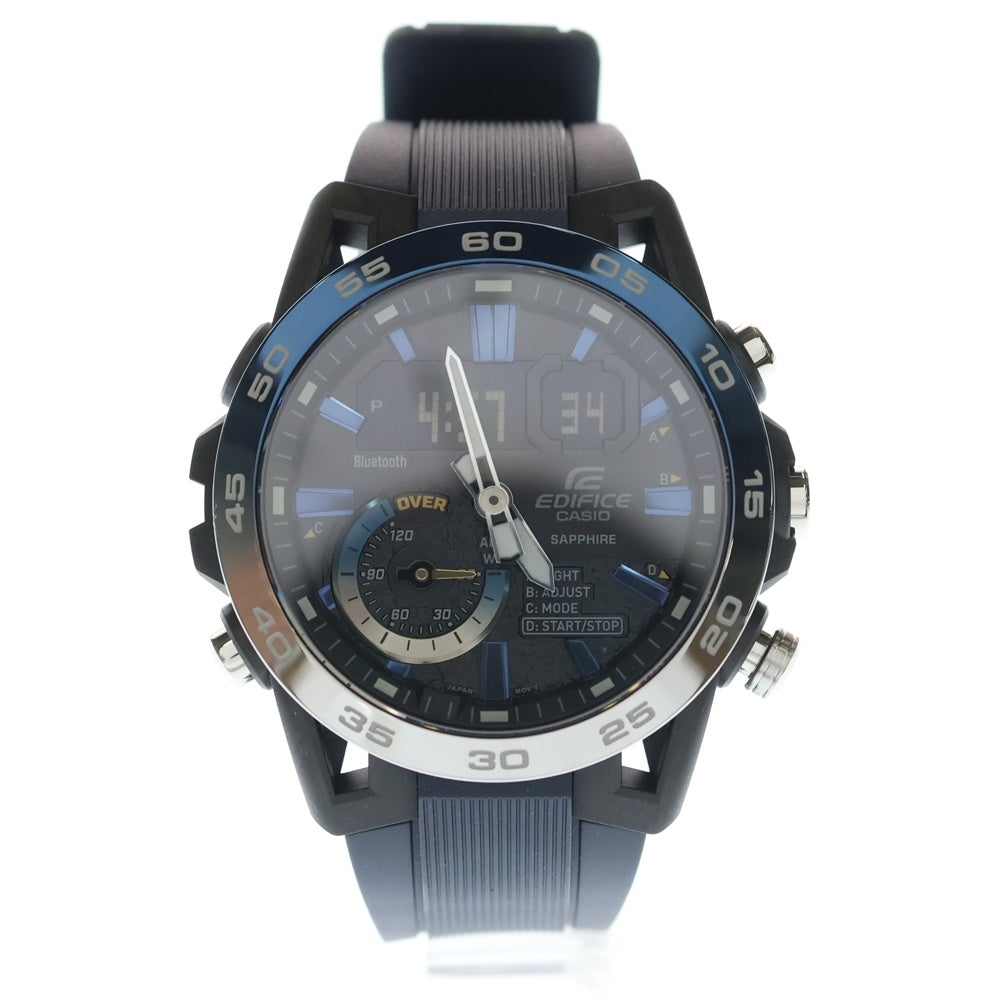 CASIO(カシオ) ECB-40YNP-1AJF エディフィス ソスペンシオーネ 黒文字盤 SS/QZ ステンレス 樹脂 ソーラー