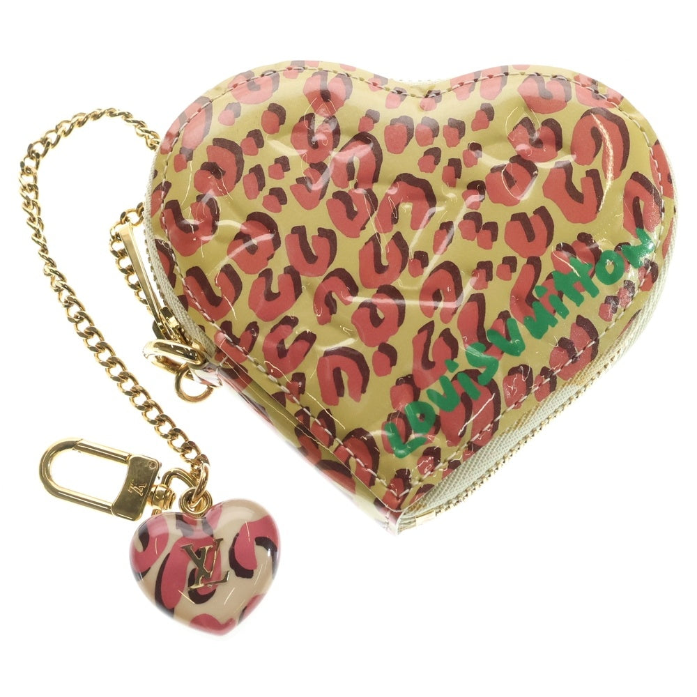 LOUIS VUITTON(ルイヴィトン) ヴェルニレオパード ポルトモネ・クール ハート コインケース 小銭入れ パテント M91473 レディース