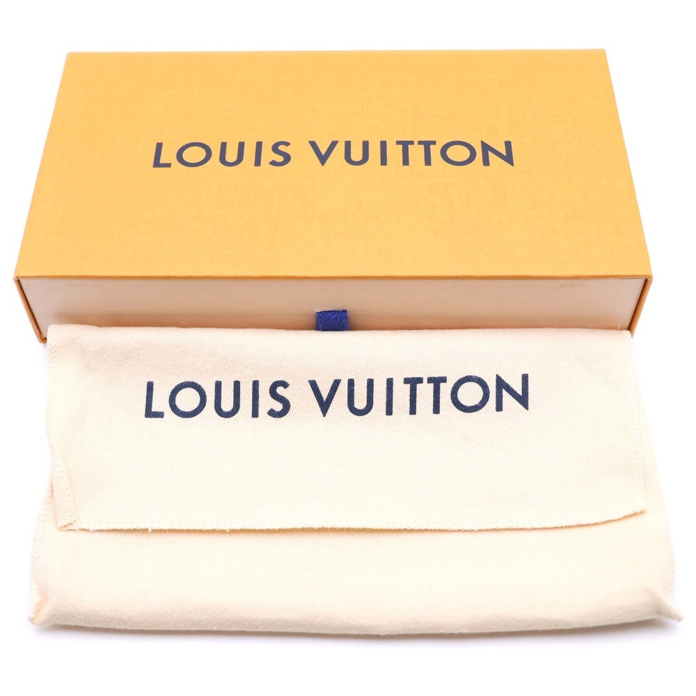 LOUIS VUITTON(ルイヴィトン) モノグラムインク アップサイドダウン ジッピーオーガナイザー ロングウォレット 長財布 ネイビー PVC M62931 レッド金具 レディース