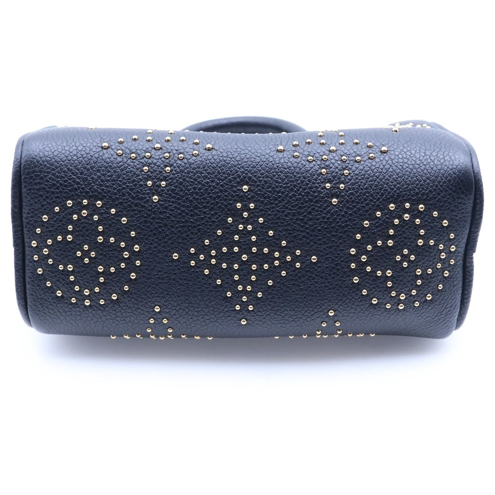 LOUIS VUITTON(ルイヴィトン) モノグラム アンプラント ナノスピーディ 2WAYバッグ ボストンバッグ ショルダーバッグ ミニバッグ ブラック スタッズ レザー M46745 ゴールド金具 レディース