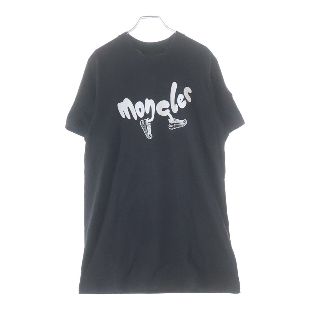 MONCLER(モンクレール) フットプリントロゴ 半袖Tシャツ ブラック J10918C00013