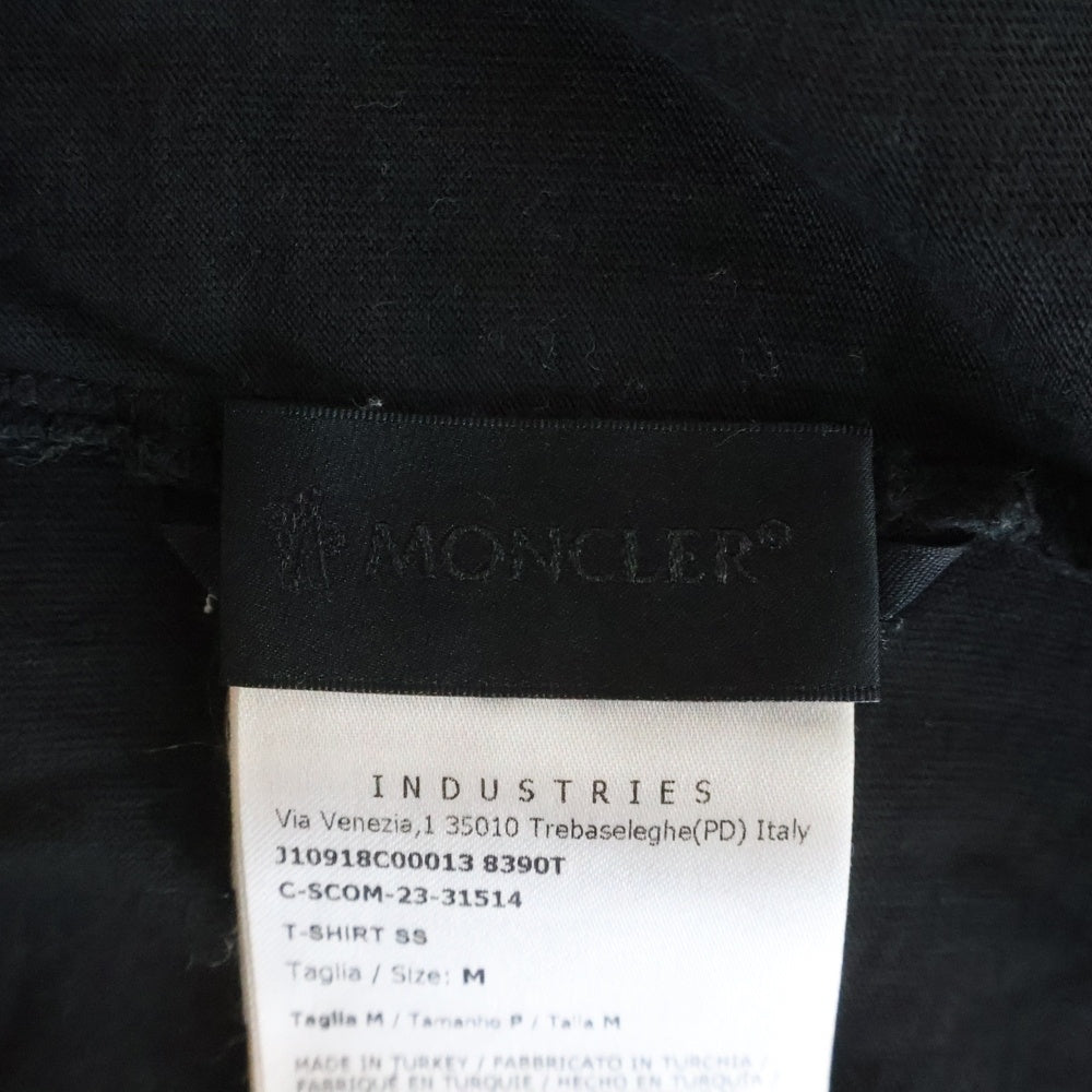 MONCLER(モンクレール) フットプリントロゴ 半袖Tシャツ ブラック J10918C00013
