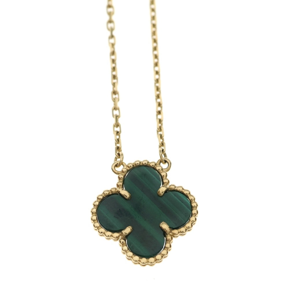 Van Cleef & Arpels(ヴァンクリーフアンドアーペル) ヴィンテージアルハンブラ ネックレス マラカイト イエローゴールド Au750YG VCARO9VA00 ジュエリー レディース