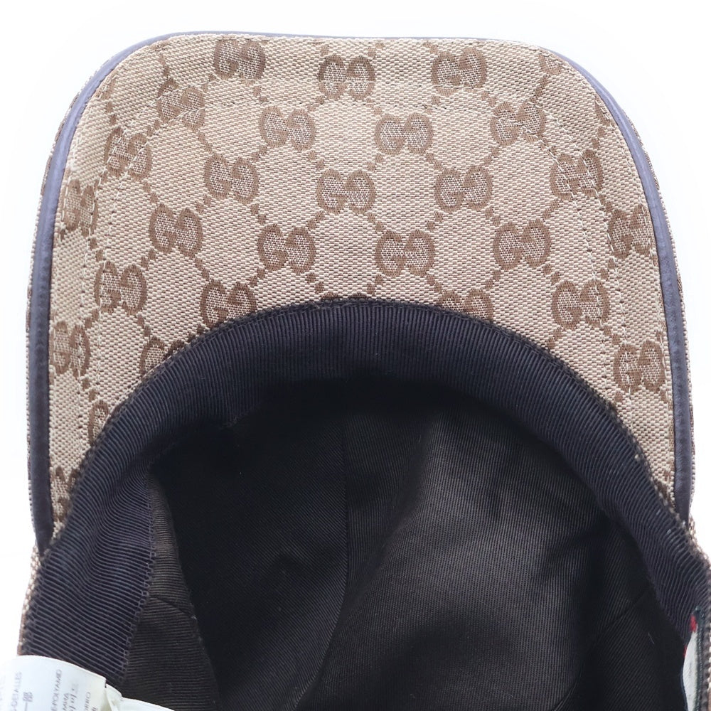 GUCCI(グッチ) GGキャンバス シェリーライン キャップ 帽子 ベージュ 200035