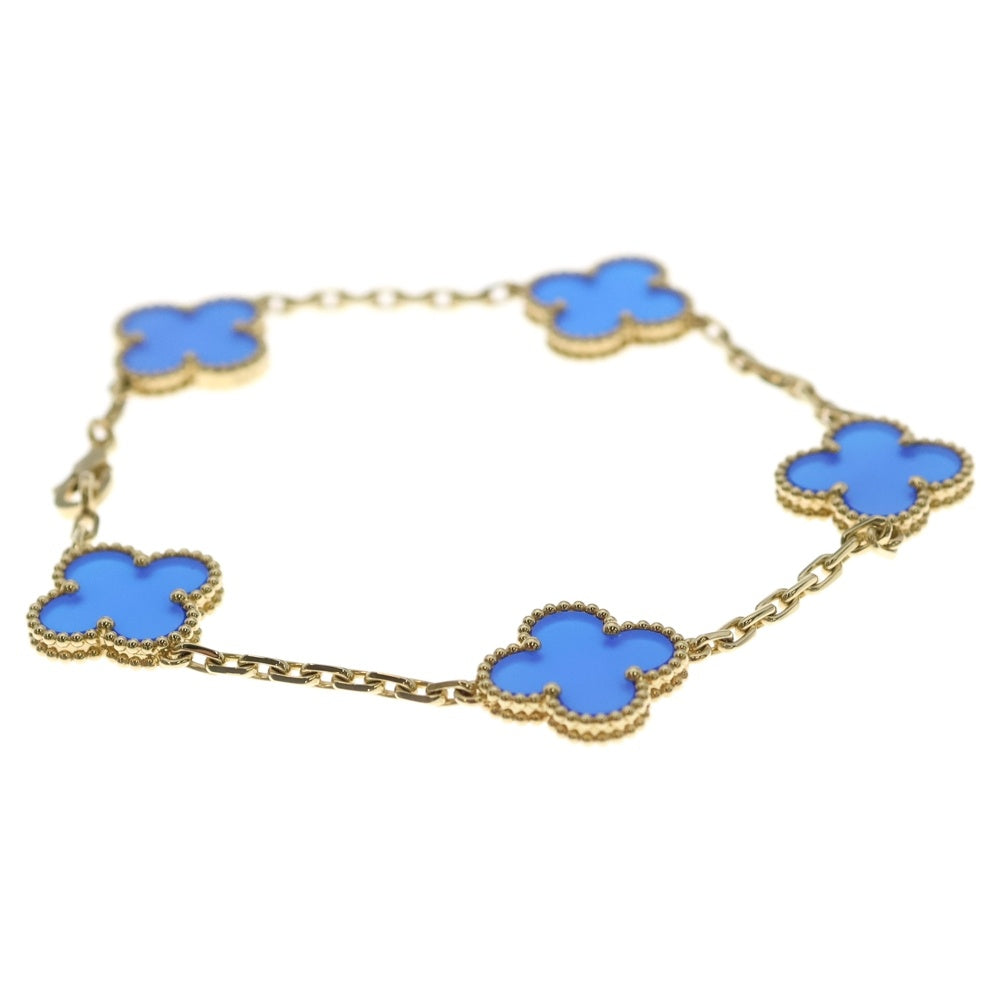Van Cleef & Arpels(ヴァンクリーフアンドアーペル) ヴィンテージアルハンブラ アゲート 5Pブレスレット Au750 K18 YG イエローゴールド VCARP34900 レディース