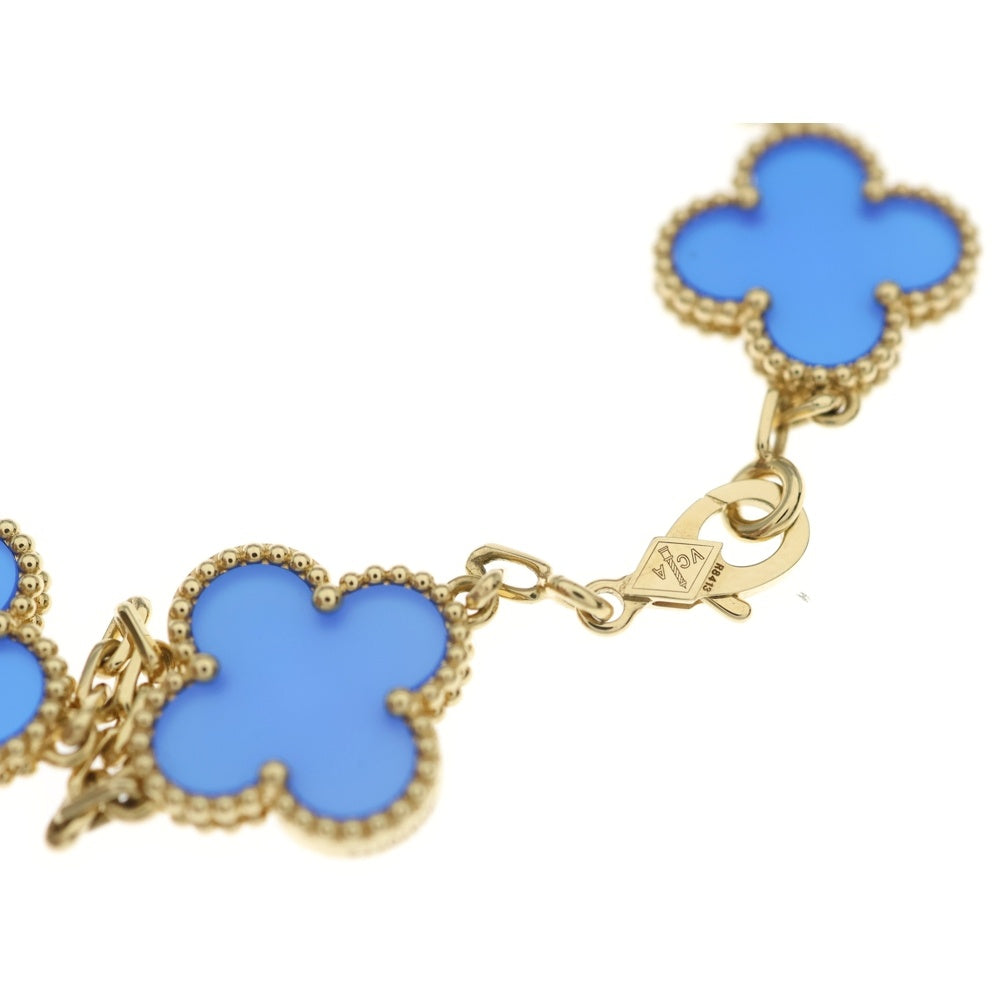 Van Cleef & Arpels(ヴァンクリーフアンドアーペル) ヴィンテージアルハンブラ アゲート 5Pブレスレット Au750 K18 YG イエローゴールド VCARP34900 レディース