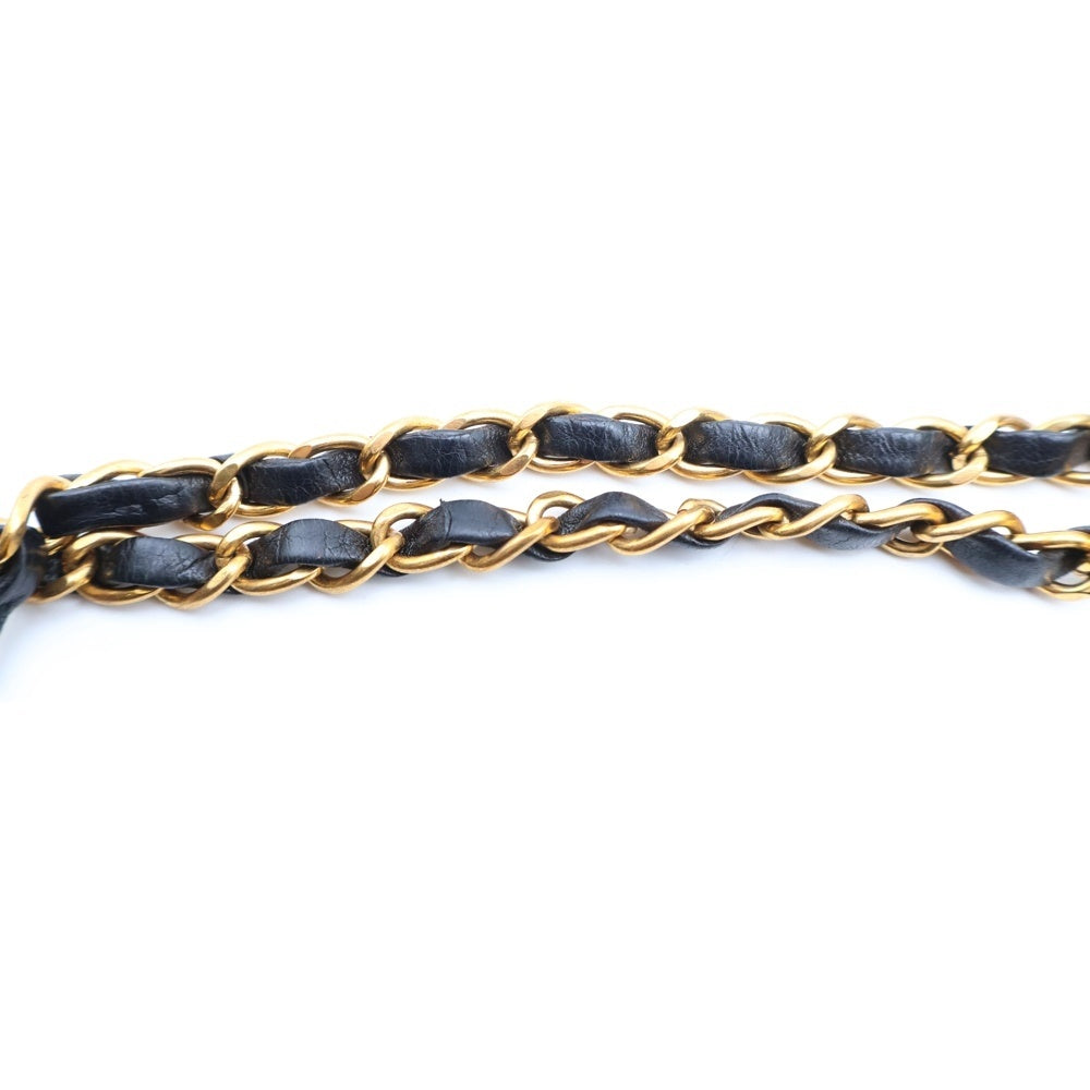 CHANEL(シャネル) マトラッセ25 ブラック シングルフラップ シングルチェーン ショルダーバッグ ブラック ラムスキン ゴールド金具 レディース