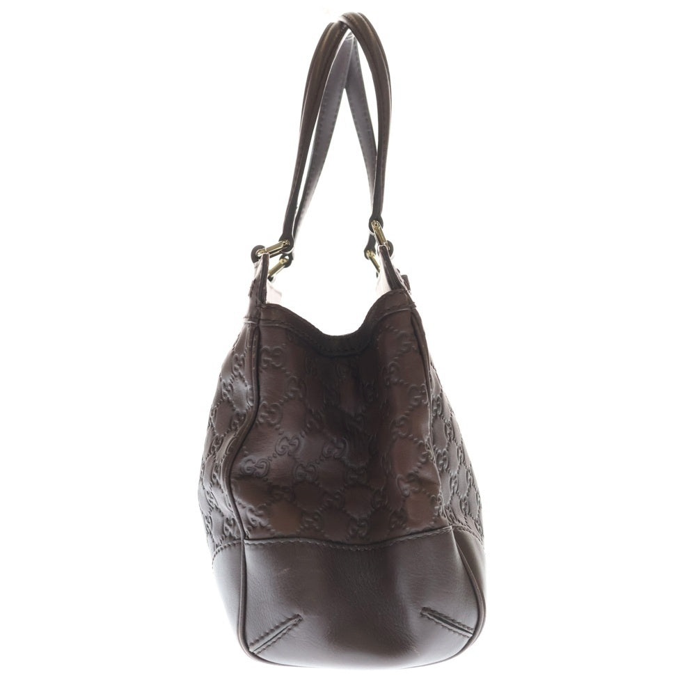 GUCCI(グッチ) グッチシマ ハンドバッグ トートバッグ ブラウン レザー 257063 シルバー金具 レディース