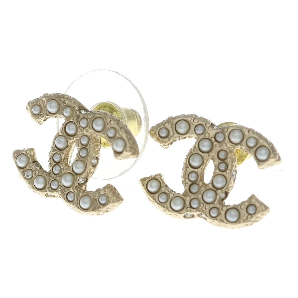 CHANEL(シャネル) ココマーク スタッズ ピアス ゴールド パール レディース