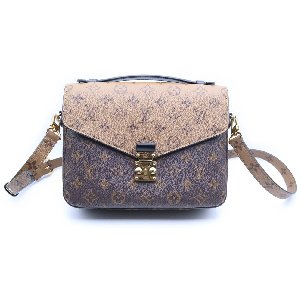 LOUIS VUITTON(ルイヴィトン) モノグラムリバース ポシェット メティスMM レザー ショルダーバッグ ブラウン M44876 レディース