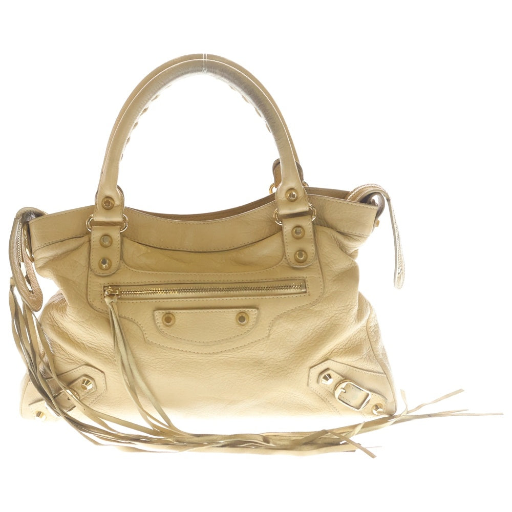 BALENCIAGA(バレンシアガ) ルシティ スモール 2WAYバッグ ハンドバッグ ショルダーバッグ ベージュ レザー ゴールド金具
