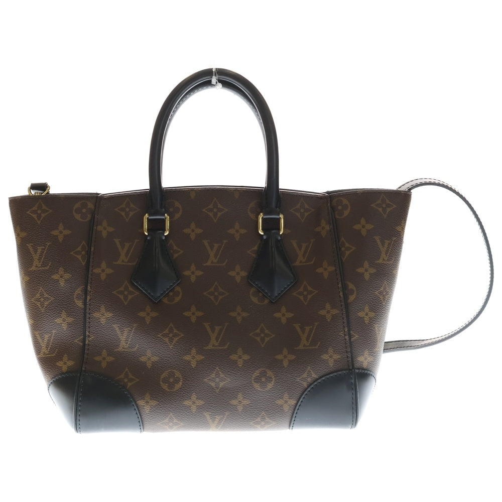 LOUIS VUITTON(ルイヴィトン) モノグラム フェニックスPM 2WAYバッグ ハンドバッグ トートバッグ ショルダーバッグ ブラック×ブラウン レザー×PVC M41538 ゴールド金具 レディース