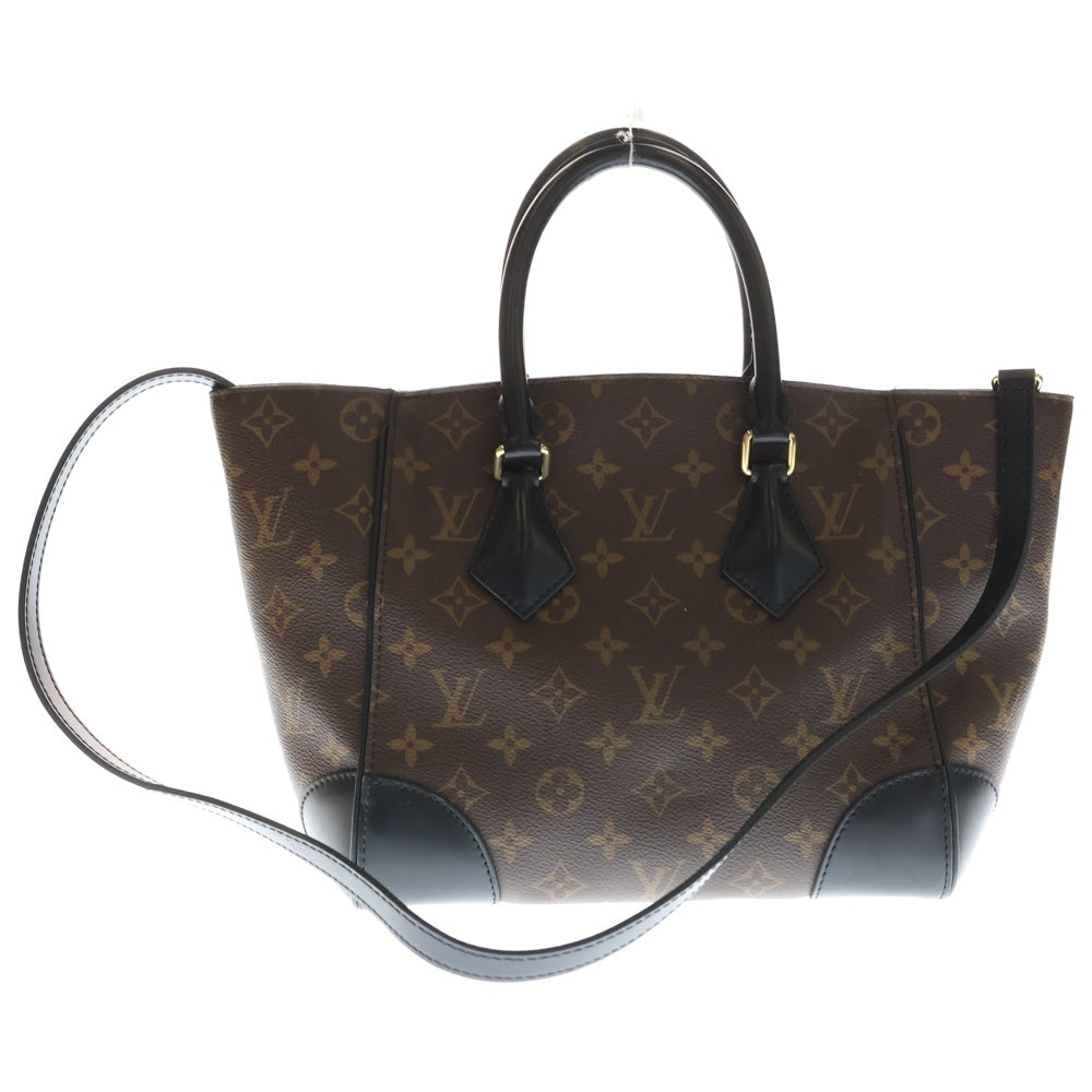 LOUIS VUITTON(ルイヴィトン) モノグラム フェニックスPM 2WAYバッグ ハンドバッグ トートバッグ ショルダーバッグ ブラック×ブラウン レザー×PVC M41538 ゴールド金具 レディース
