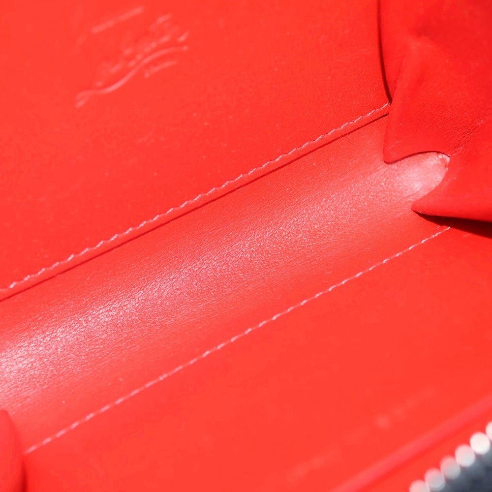 CHRISTIAN LOUBOUTIN(クリスチャンルブタン) パネトーネ コインケース ミニ財布 ブラック レザー ブラック金具 レディース
