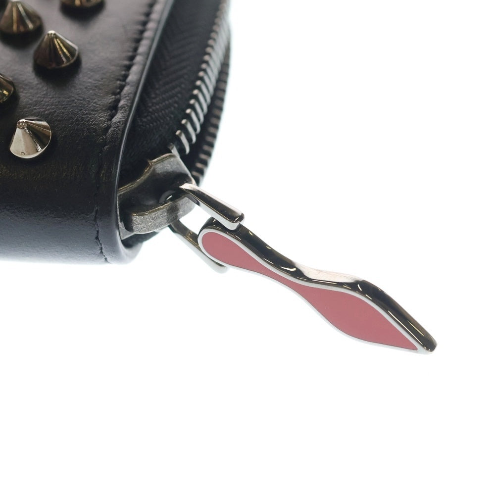 CHRISTIAN LOUBOUTIN(クリスチャンルブタン) パネトーネ コインケース ミニ財布 ブラック レザー ブラック金具 レディース