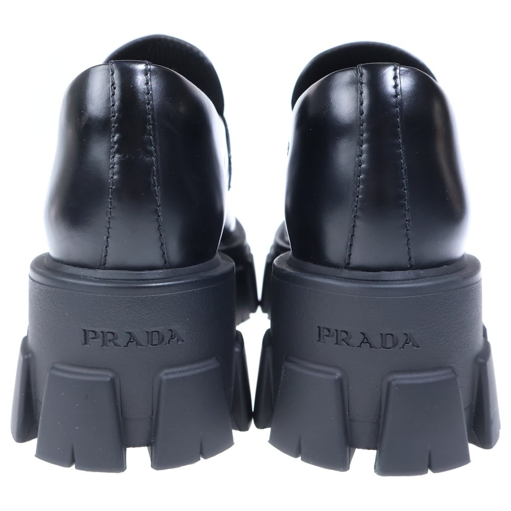PRADA(プラダ) モノリス トライアングルロゴプレート レザー ローカットシューズ ローファー ブラック 1D649M レディース